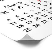 2018 Agenda White Daffodils Foto Poster (Hoek)