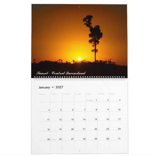 2018 Australische zonsondergang kalender (Jan 2027)