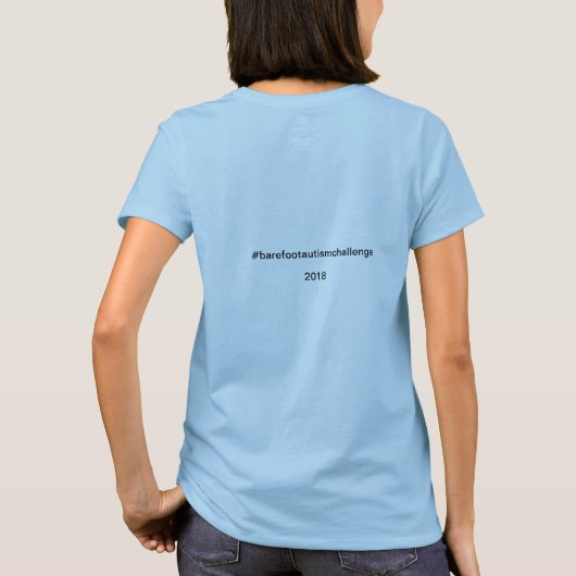2018 Barefoot Autism Challenge T-Shirt (Achterkant)