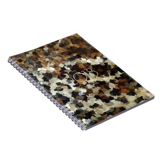 2018 Blauw-mozaïekpatroon in luipaard Notitieboek (Rechterzijde)