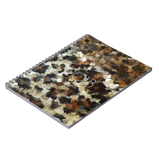 2018 Blauw-mozaïekpatroon in luipaard Notitieboek (Linkerzijde)