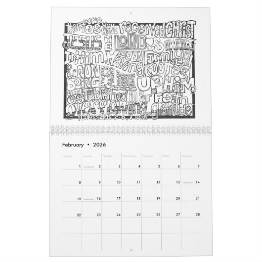 2018 CALENDAR-kleurscripts Kalender (Feb 2026)