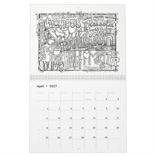 2018 CALENDAR-kleurscripts Kalender (Apr 2027)