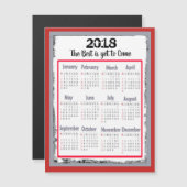 2018 Calendar Magnetic Card voor uw koelkast (Voorkant / Achterkant)