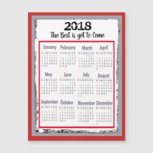 2018 Calendar Magnetic Card voor uw koelkast