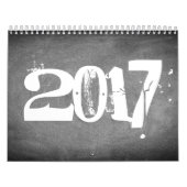 2018 Chalkboard - Agenda zwart-wit Kalender (Hoes)
