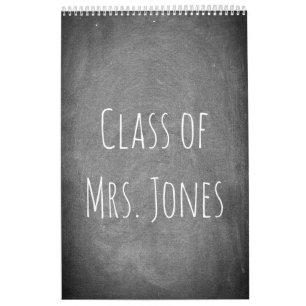 2018 Chalkboard leraar agenda zwart-wittekst Kalender