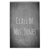 2018 Chalkboard leraar agenda zwart-wittekst Kalender (Hoes)