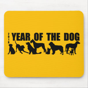 2018 Chinees nieuwjaar van de hond Y Mousepad Muismat
