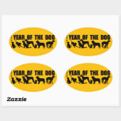 2018 Chinees Nieuwjaar van de Ovaal sticker (Vel)