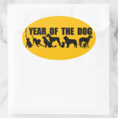 2018 Chinees Nieuwjaar van de Ovaal sticker (Tas)