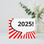 2018 comic bubble briefkaart (Staand voorkant)