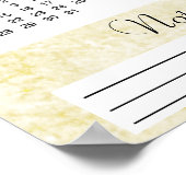 2018 Crèmekleurige kalenderposter Poster (Hoek)