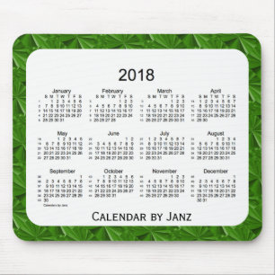 2018 Dark Green Diamonds 52 weken agenda van Janz Muismat