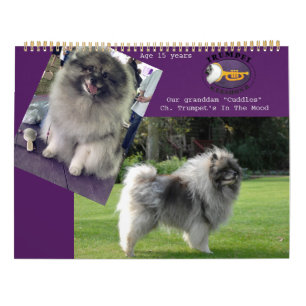 2018 de Kalender van Keeshond van de Trompet