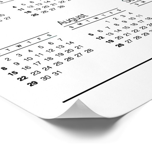 2018 DIY Aangepaste Agenda Poster met Foto (Hoek)