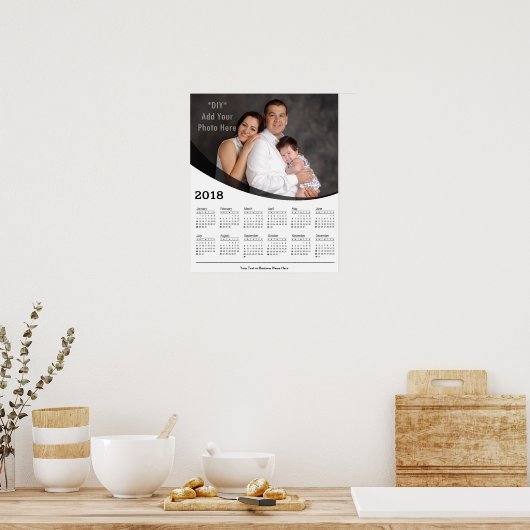 2018 DIY Aangepaste Fotokalender Poster (Keuken)