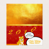 2018 Dog Year Puppy greeting in Vietnamees verpakk Kaart