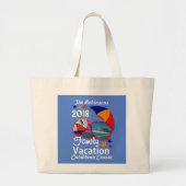 2018 Familie Vacation Cruise Grafisch Gepersonalis Grote Tote Bag (Voorkant)