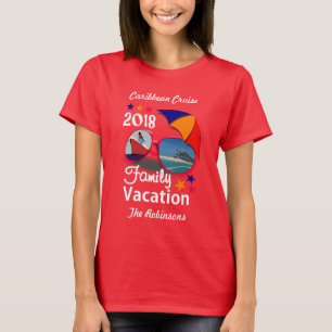 2018 Familie Vacation Cruise Grafisch Gepersonalis T-shirt