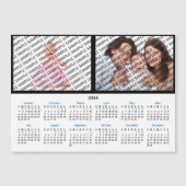 2018 Familieportret Aangepaste Kalender Magnet (Voorkant)