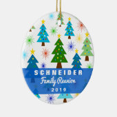 2018 Familiereünie Kerstboom Keepsake Gift Keramisch Ornament (Rechts)