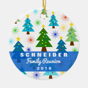 2018 Familiereünie Kerstboom Keepsake Gift Keramisch Ornament