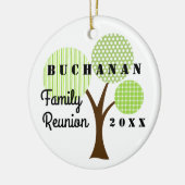 2018 Familiereünie Whimsical Tree Kerstcadeau Keramisch Ornament (Links)