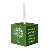 2018 Family Tree Genealogie Voorouders Kerstcadeau Kubus Ornament (Achter hoekig)