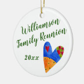 2018 Folk Familie Reünie Souvenir Kerstcadeau Keramisch Ornament (Links)