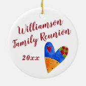 2018 Folk Familie Reünie Souvenir Kerstcadeau Keramisch Ornament (Achterkant)