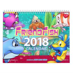 2018 FriendFish Calendar cartoon Kalender