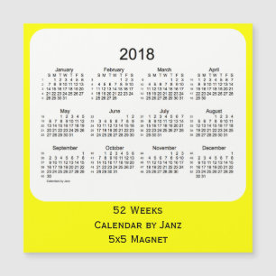 2018 Geel 52-wekenkalender door Janz