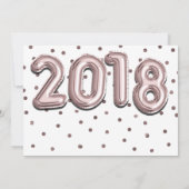 2018 GRADUATION PARTY Roos Gouden Confetti Ballonn Kaart (Achterkant)