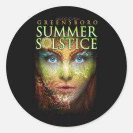 2018 Greensboro Zomerzonnewende Festival Souvenir Ronde Sticker