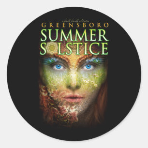 2018 Greensboro Zomerzonnewende Festival Souvenir Ronde Sticker