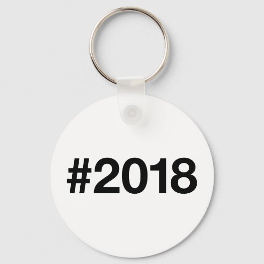 2018 Hashtag 7 Verjaardag Jubileum Sleutelhanger (Voorkant)