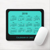 2018 Holiday 52 weken Turquoise Calendar van Janz Muismat (Met muis)