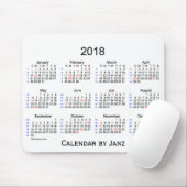 2018 Holiday 52 weken Witte Agenda van Janz Muismat (Met muis)