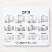 2018 Holiday 52 weken Witte Agenda van Janz Muismat (Voorkant)