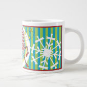 2018 Holiday Candy Cane Zebra Jumbo Mok (Rechts)