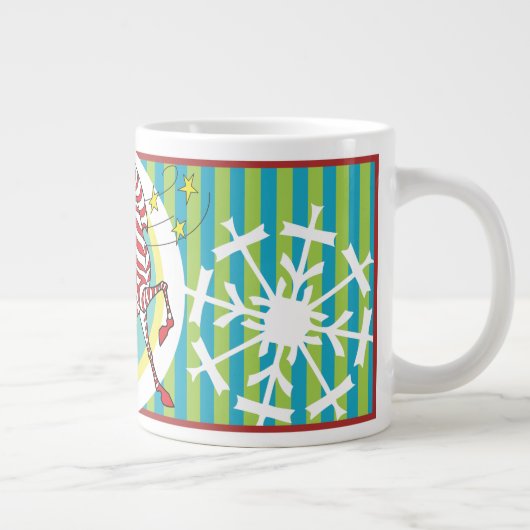 2018 Holiday Candy Cane Zebra Jumbo Mok (Rechts)