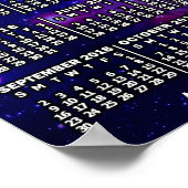 2018 Jaar Maandelijkse Agenda Ruimte Nebula 3 Foto Poster (Hoek)