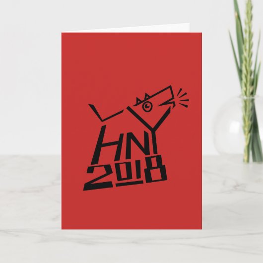 2018 JAAR VAN DE HOND FEESTDAGEN KAART (Voorkant)