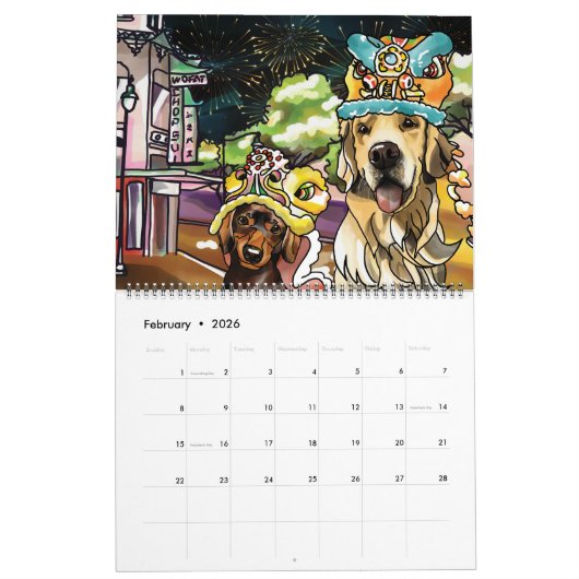 2018 Jaar van de hond, Hawaii Kalender (Feb 2026)