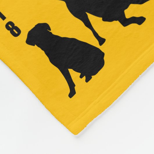 2018 Jaar van de hond Kies uw kleurenmandje Fleece Deken (Hoek)