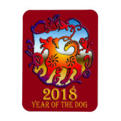 2018 Jaar van de hond Magneet (Verticaal)