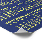 2018 Jaarkalender Sterrennacht of Voeg uw foto toe Poster (Hoek)