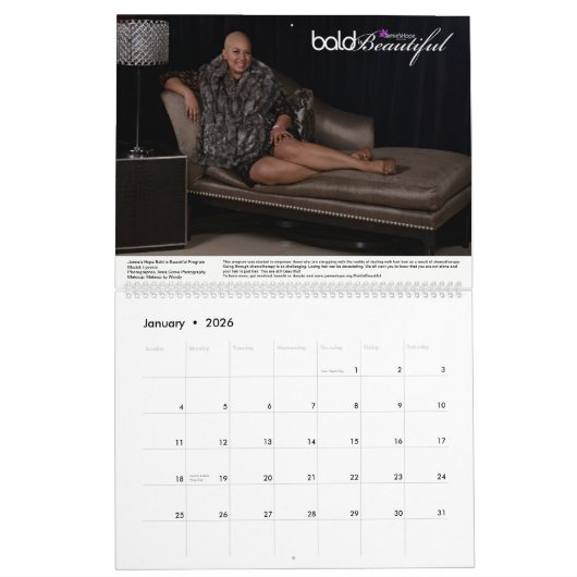 2018 Jamie's Hope Bald is een prachtige agenda Kalender (Jan 2026)