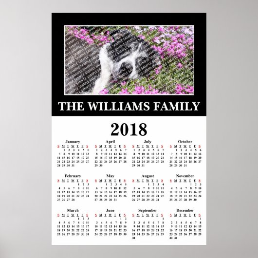 2018 Jouw Favoriete Foto Aangepaste Agenda Poster (Voorkant)